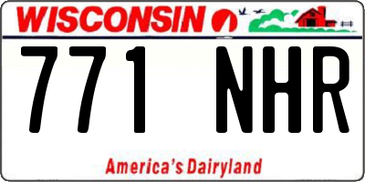 WI license plate 771NHR
