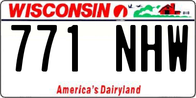 WI license plate 771NHW