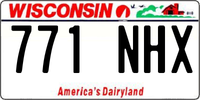 WI license plate 771NHX