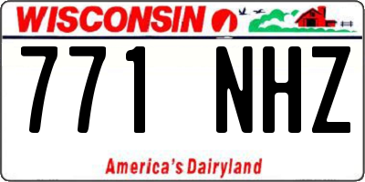 WI license plate 771NHZ