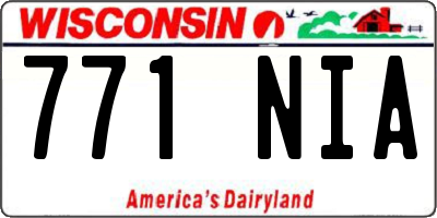 WI license plate 771NIA