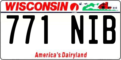 WI license plate 771NIB