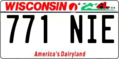 WI license plate 771NIE