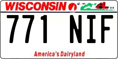 WI license plate 771NIF