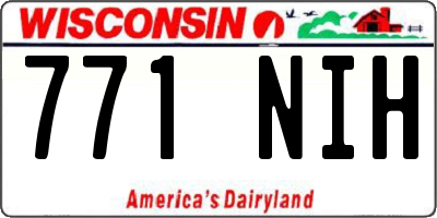 WI license plate 771NIH