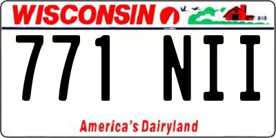 WI license plate 771NII