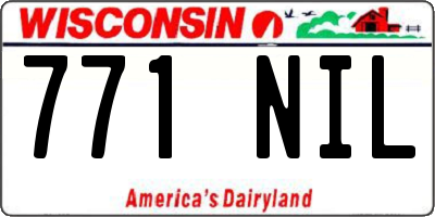 WI license plate 771NIL