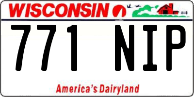 WI license plate 771NIP