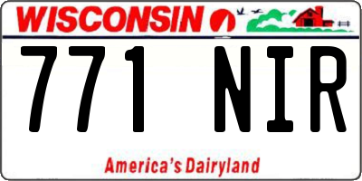 WI license plate 771NIR