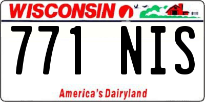 WI license plate 771NIS