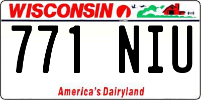 WI license plate 771NIU