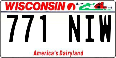 WI license plate 771NIW