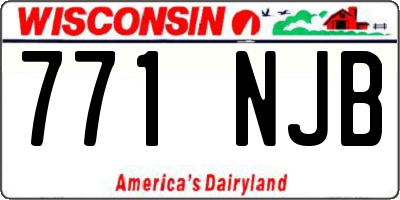 WI license plate 771NJB