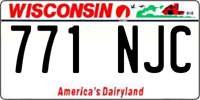 WI license plate 771NJC