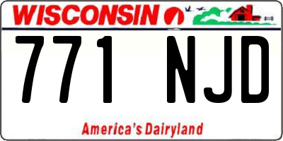 WI license plate 771NJD