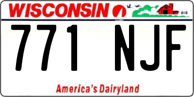 WI license plate 771NJF