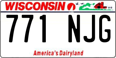 WI license plate 771NJG