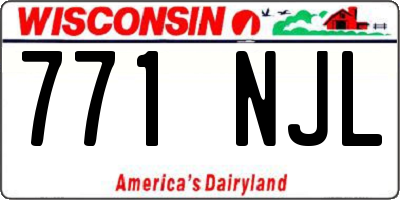 WI license plate 771NJL