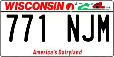 WI license plate 771NJM