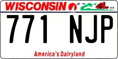 WI license plate 771NJP