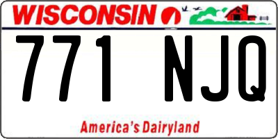 WI license plate 771NJQ