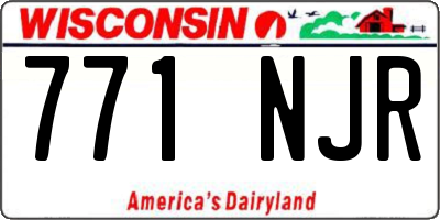 WI license plate 771NJR