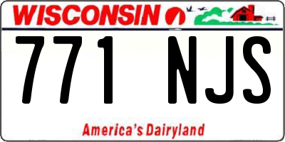 WI license plate 771NJS