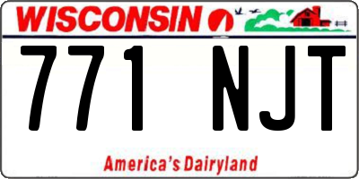 WI license plate 771NJT