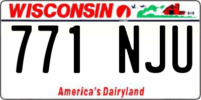 WI license plate 771NJU