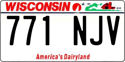 WI license plate 771NJV