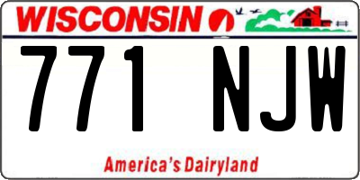 WI license plate 771NJW