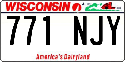WI license plate 771NJY