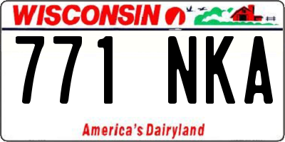 WI license plate 771NKA