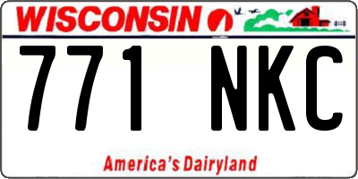 WI license plate 771NKC