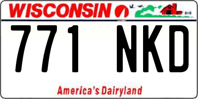 WI license plate 771NKD