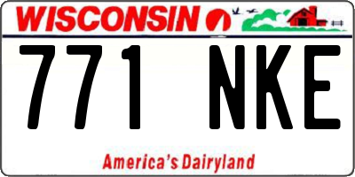 WI license plate 771NKE
