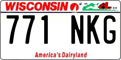 WI license plate 771NKG