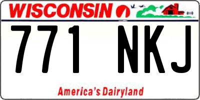 WI license plate 771NKJ