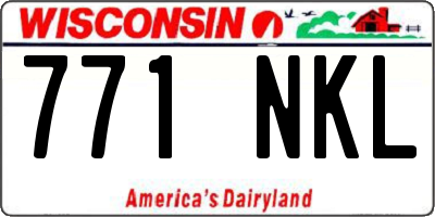 WI license plate 771NKL