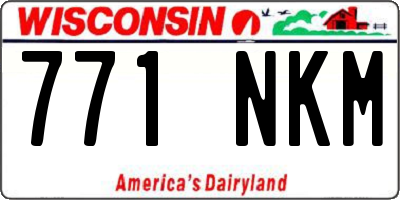 WI license plate 771NKM