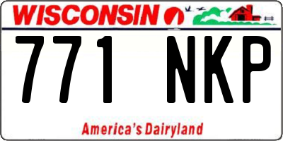 WI license plate 771NKP