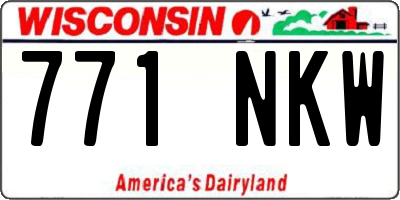WI license plate 771NKW