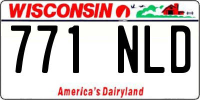 WI license plate 771NLD