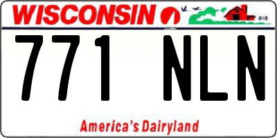 WI license plate 771NLN