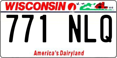 WI license plate 771NLQ