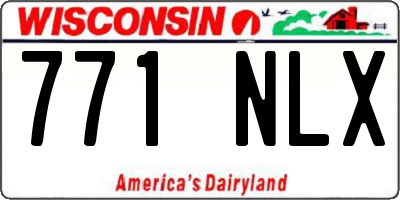 WI license plate 771NLX