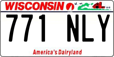 WI license plate 771NLY