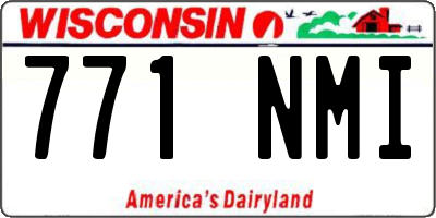 WI license plate 771NMI