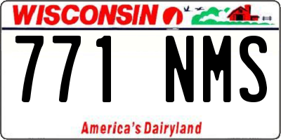 WI license plate 771NMS