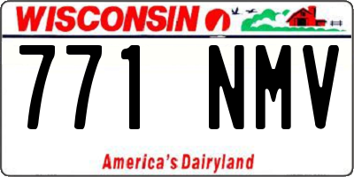 WI license plate 771NMV